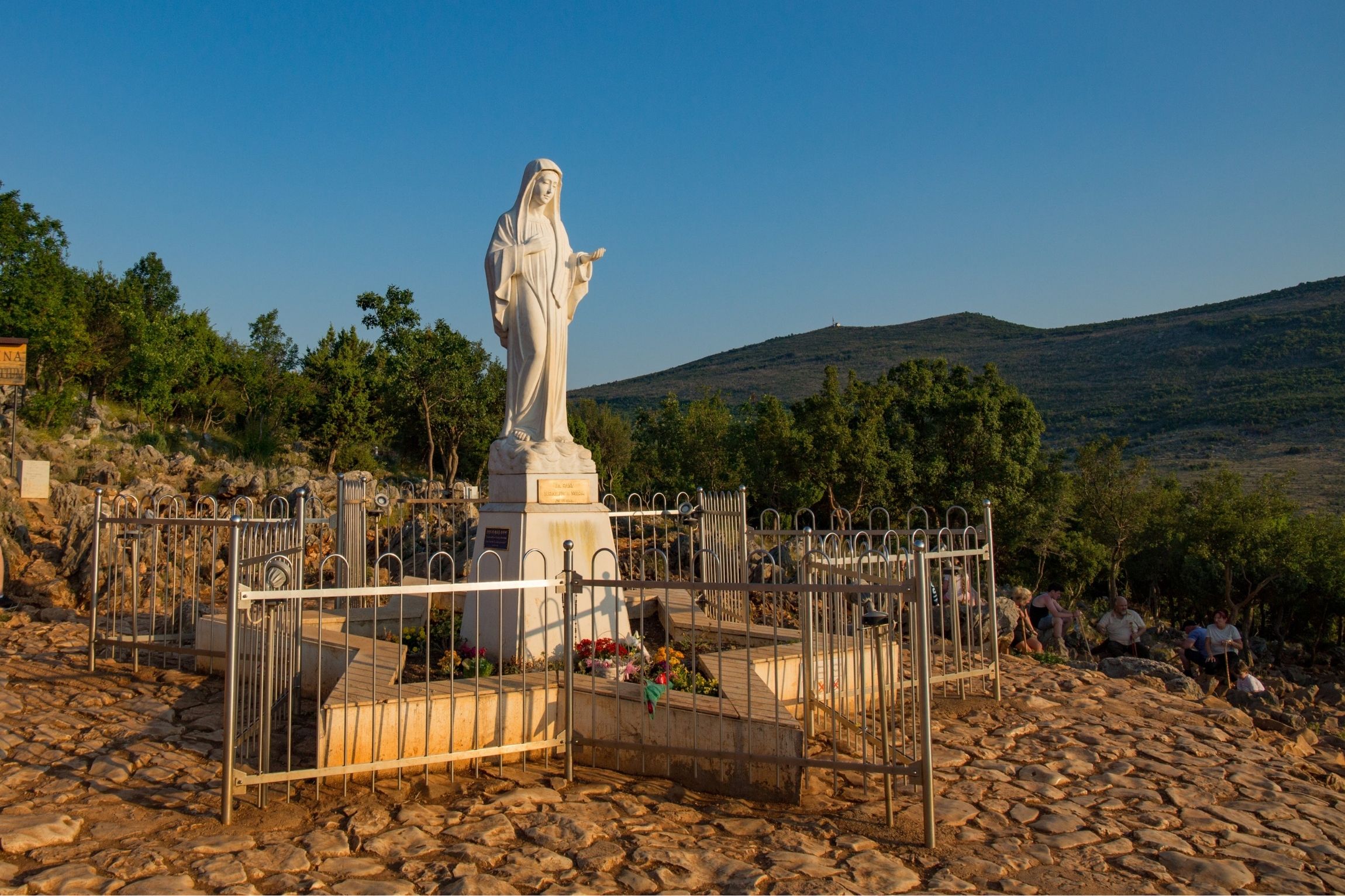 Statue of Mary placed on the spot where she was first seen by the visionaries of Medjugorje